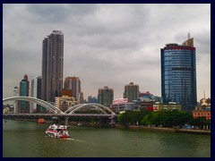 View of Haizhu district from a bridge above Pearl River.